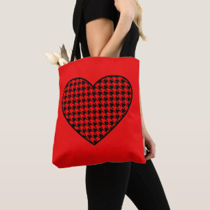De Tela Bolso Tote Corazón Retro