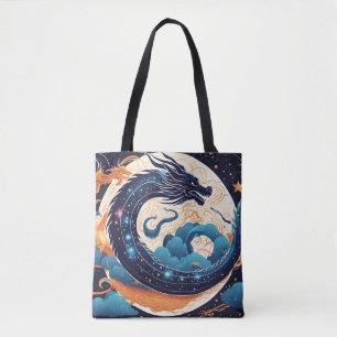 De Tela bolso tote dragón lunar