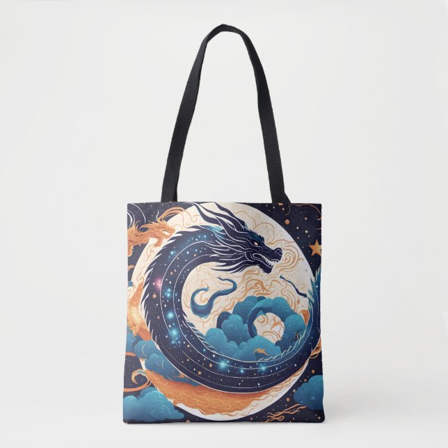 De Tela bolso tote dragón lunar (Anverso)
