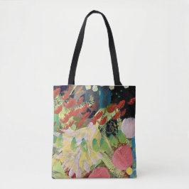 De Tela Bolso tote en diseño Flores en la Noche