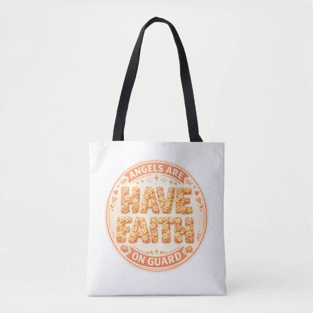 De Tela Bolso tote Fe Angelical (Anverso)