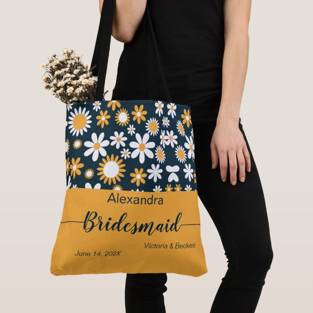 De Tela Bolso tote floral moderno (Detalle)