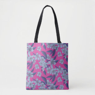 De Tela Bolso tote floral rosa atrevido para hombro