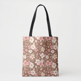 De Tela Bolso Tote Floral - Sobre el Hombro