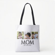 Bolso tote foto 3 blanco establecido por mamá