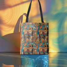 Bolso tote geométrico abstracto personalizado con