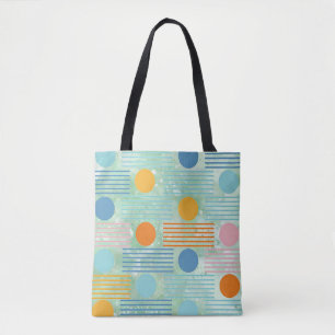 De Tela Bolso tote “Geométrico moderno colorido”