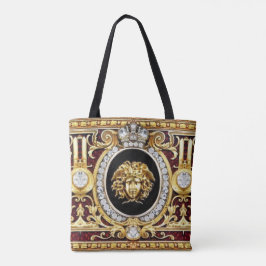 De Tela Bolso Tote Golden Medusa Gems