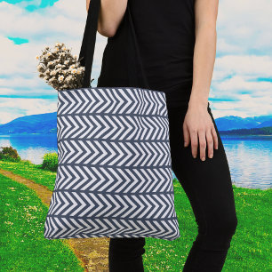 De Tela Bolso tote gris con estampado