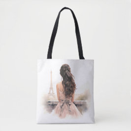 De Tela Bolso Tote Hola Desde París