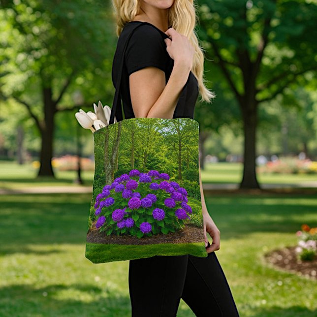 De Tela Bolso Tote Hydrangeas Moradas (Subido por el creador)