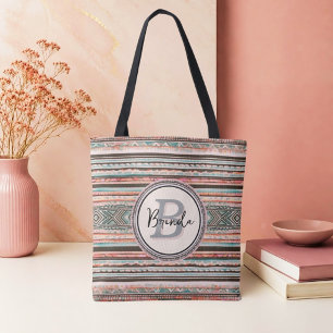 De Tela Bolso tote inspirado en Boho Suroeste