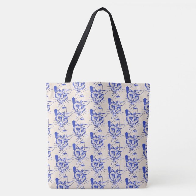 De Tela Bolso Tote Kitty (Anverso)
