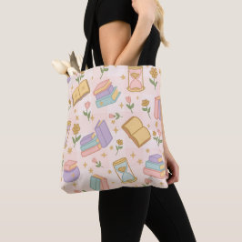 De Tela Bolso Tote Libros Magia Rosa Niña Lindo Brujo Bruj