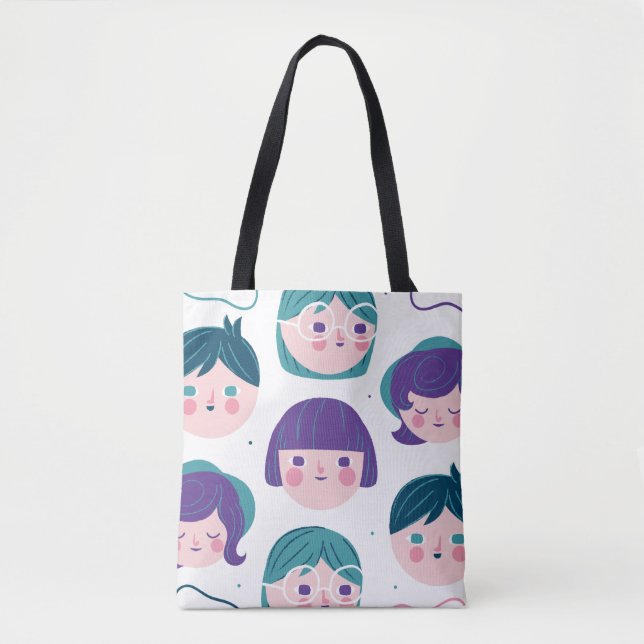 De Tela Bolso tote lindo para ella (Anverso)