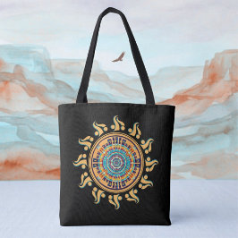 De Tela Bolso Tote Mandala del Sol del Suroeste