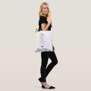 De Tela Bolso tote Mano Cósmica Celestial - Místico Minima