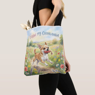 De Tela Bolso Tote Me Encanta Mi Chihuahua