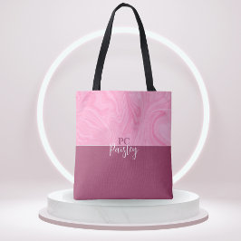 De Tela Bolso tote - Monograma Mármol Rosa Dos Tonos