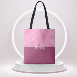 De Tela Bolso tote - Monograma Mármol Rosa Dos Tonos