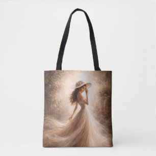De Tela Bolso Tote Ninfa Acuática Eslava Etérea Boho