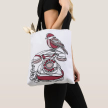 Bolso Tote Pájaro en Teléfono