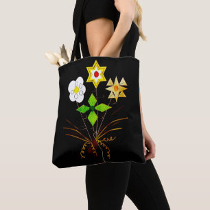 De Tela Bolso tote para hombro "Flower Delivery"