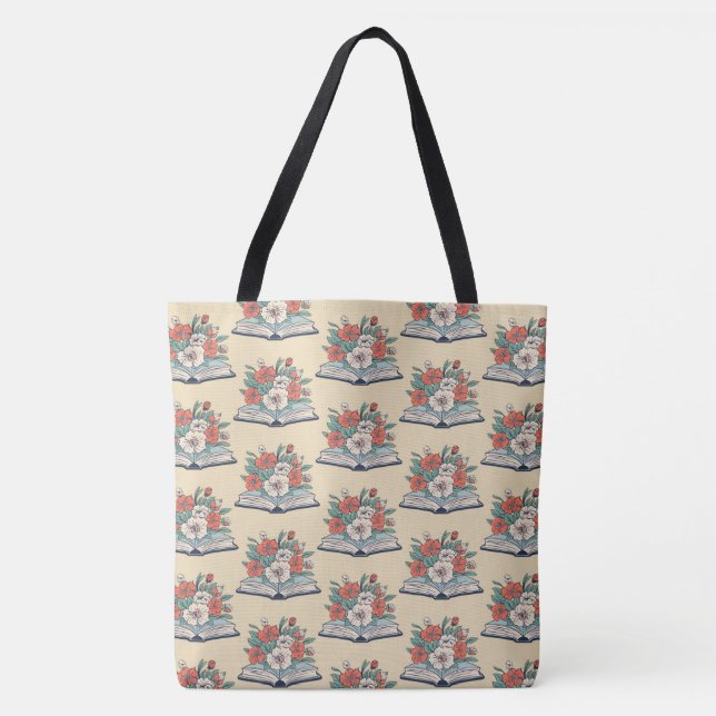De Tela Bolso tote para libros (Anverso)