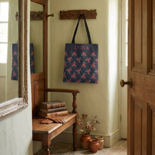 De Tela Bolso tote personalizado con patrón floral vintage