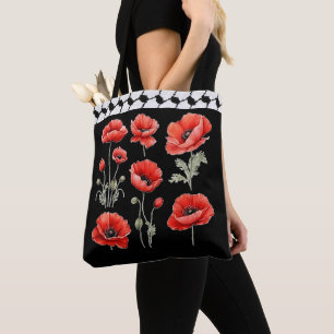 De Tela Bolso tote Poppy con Hattah palestino