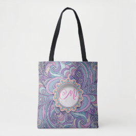 De Tela Bolso tote “Purple Paisley”