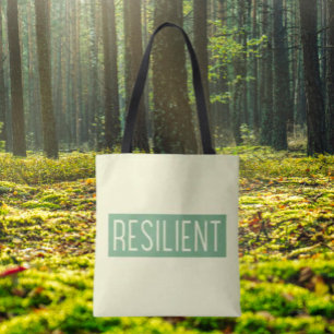 De Tela Bolso tote RESILIENTE –Lleva tu fuerza a todas par