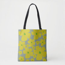 Bolso tote verde salvia con estampado floral amari