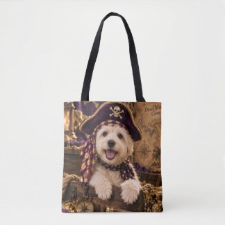 De Tela Bolso Tote Westie Pirata