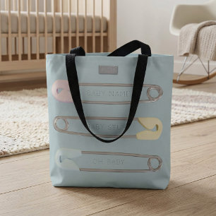 De Tela Bolso Totebag para imperdibles azules para bebé mo
