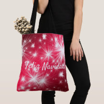 Bolso Totebag Rojo Feliz Navidad Celebra la Navida