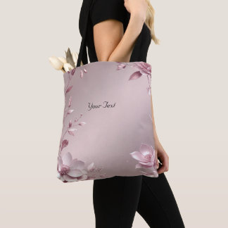 De Tela Bolso Totel Floral Rosa Delicado