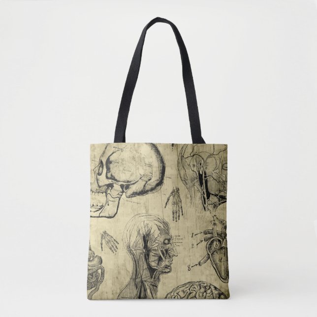 De Tela Bolso Totem Anatomía Vintage (Anverso)