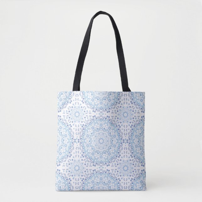 De Tela Bolso Totém Azul Mandala (Anverso)