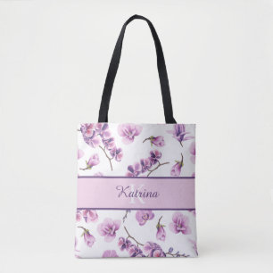 De Tela Bolso Totem con Orquídea Monogramada
