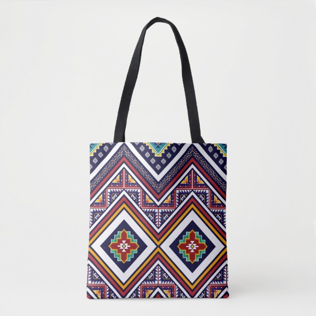 De Tela Bolso Totem Diamante Azteca (Anverso)