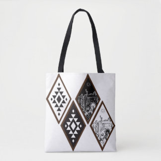 De Tela Bolso Totem Diamante del Desierto del Sudoeste