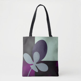 De Tela Bolso Totem Floral Abstracto Moderno