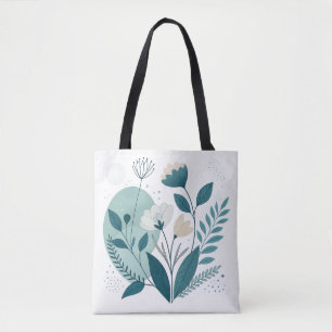 De Tela Bolso Totem Floral Minimalista