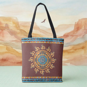 De Tela Bolso Totém Mandala del Sol del Suroeste