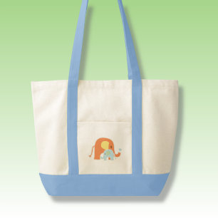De Tela Bolso Totito Elefante Niño Azul