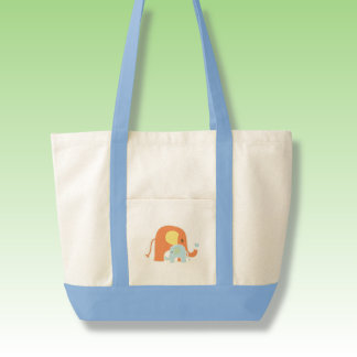 De Tela Bolso Totito Elefante Niño Azul