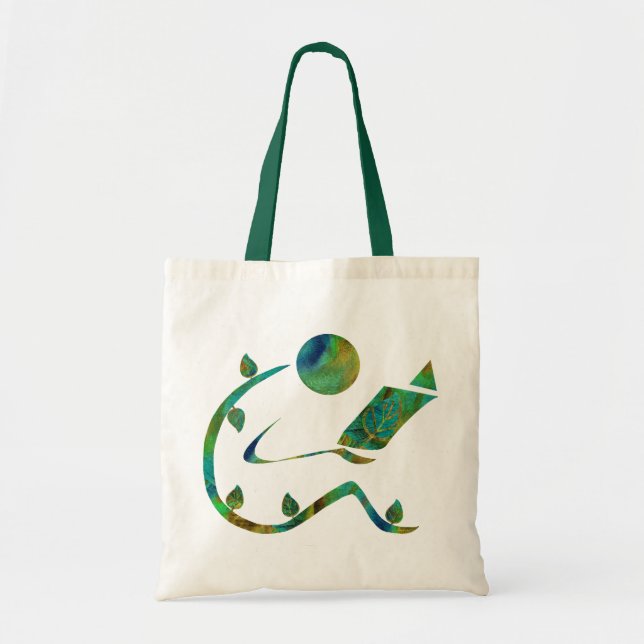 De Tela Bolso verde del lector (Frente)