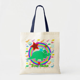 De Tela Bolso verde del regalo del dinosaurio del