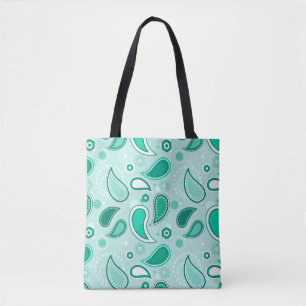 De Tela bolso verde paisley tota